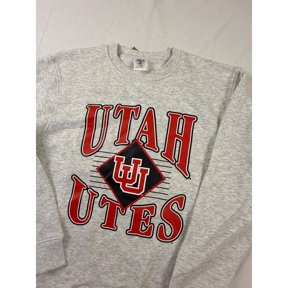 Rivalry Threads Utah Utes Sweatshirt Women L Gray NCAA Graphic Crewneck
